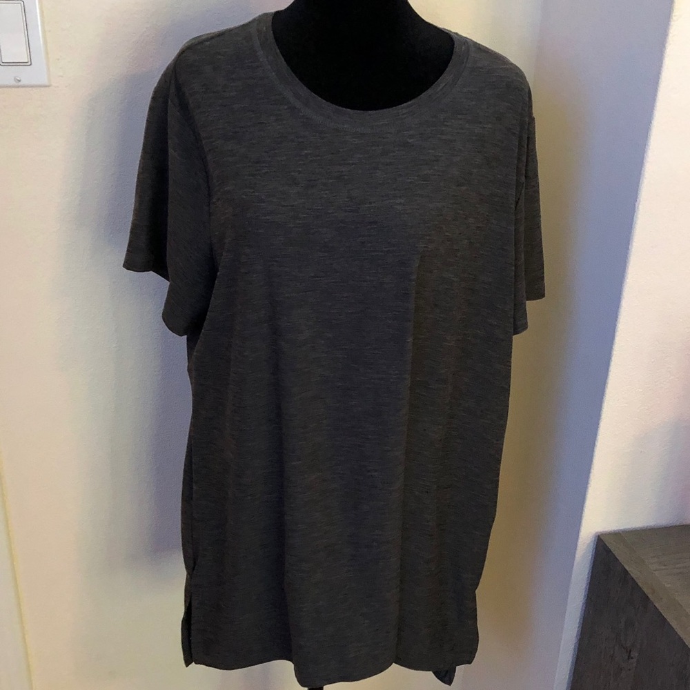 Skechers Gowalk Charcoal Short Sleeve Tunic Top